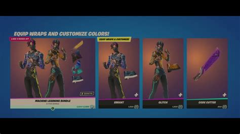 Machine Learning Bundle And Wraps Fortnite New Item Shop Update Refresh