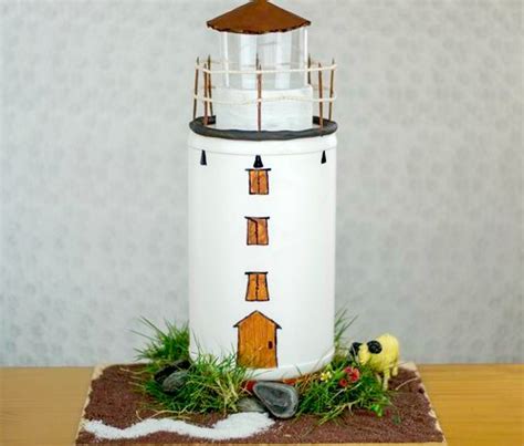 Diy Lighthouses How To Make A Lighthouse From Cardboard Foam Cone