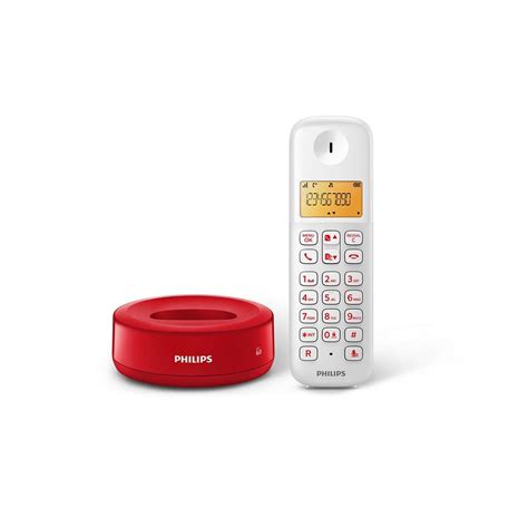 Telefone Sem Fio Philips D Wr Br Com Identificador De Chamadas E Display De Vermelho