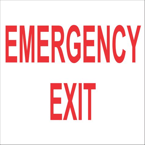 Emergency Exit Safety Sign M142 Safety Sign Online
