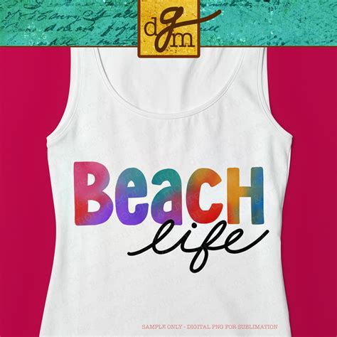 Beach Sublimation Design Bundle 9 Colorful Beach Sublimation Etsy