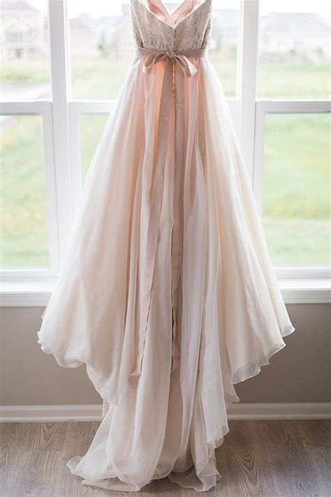 Blush Pink Wedding Dresses Princess Vintage Ball Gown Lace Wedding