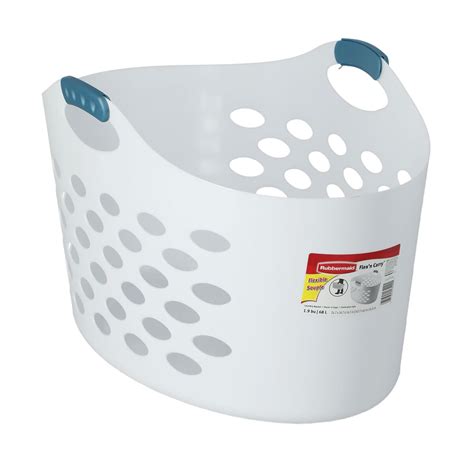 Rubbermaid Flex N Carry Laundry Basket White Dettol All Brands