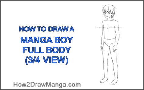How To Draw A Manga Boy Body 34 View Step By Step Pictures How