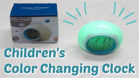 Color Changing Kids Alarm Clock Review And Demo Youtube
