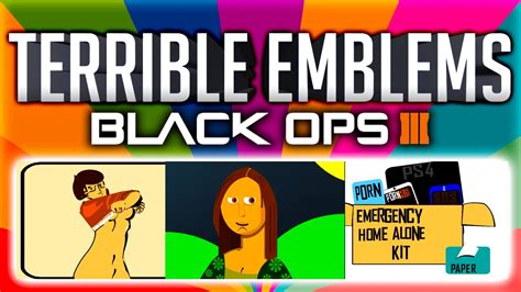 Black Ops 3 Terrible Emblems 8 Funny Bo3 Emblems Montage Youtube