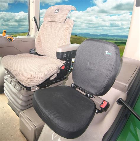 John Deere Tractor Folding Passenger Seat Cover Black