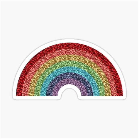 Sparkly Glitter Rainbow Sticker For Sale By Designs111 Redbubble
