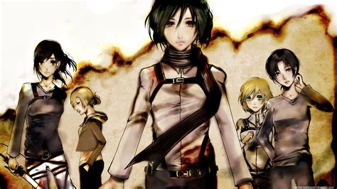 Giant titans with humanoid form are trying to destroy all humanity when eren yeager makes a promise to himself to put an end to all titans and save the humans from extinction. 48+ Shingeki no Kyojin Wallpaper HD on WallpaperSafari
