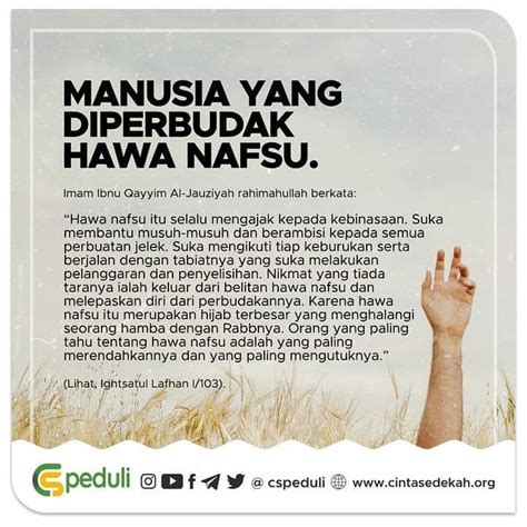 Manusia Yang Diperbudak Hawa Nafsu⁣