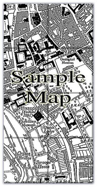 Ceramic Map Tiles Personalised Vintage Ordnance Survey Victorian Str