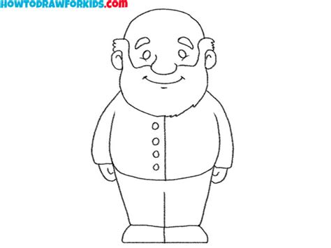 How To Draw An Old Man Easy Drawing Tutorial For Kids