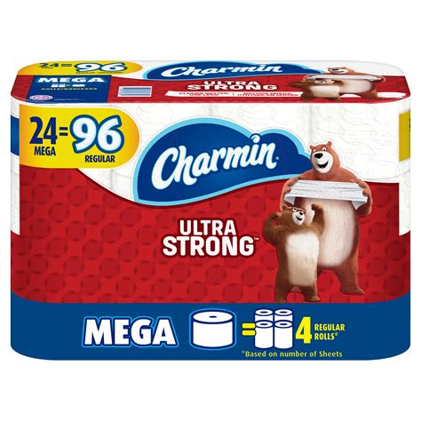 Charmin Ultra Strong Toilet Paper 24 Mega Rolls 286 Sheets Per Roll