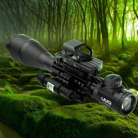 Uuq 4 16x50 Tactical Rifle Scope Redgreen Illuminated Range Finder