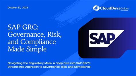 Sap Grc Governance Risk And Compliance Made Simple