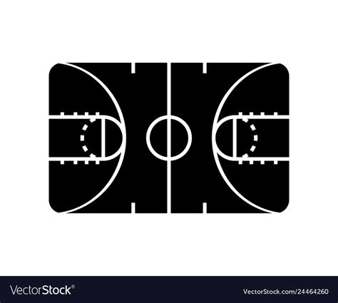 Basketball Court Sport Icon Royalty Free Vector Image