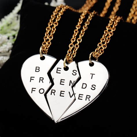 Ishow 3 Parts Broken Heart Best Friends Forever Bff T Jewelry For