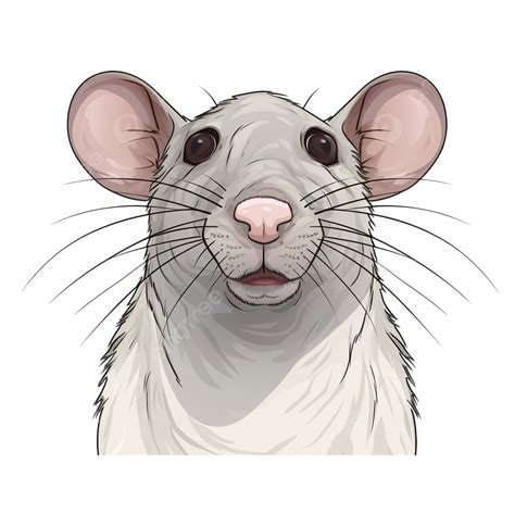 Rat Face Isolated Illustration Ai Generative Rodent Rat Animal Png