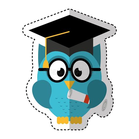 Owl With Graduation Hat Stock Vector Illustration Of Graduate 86334234