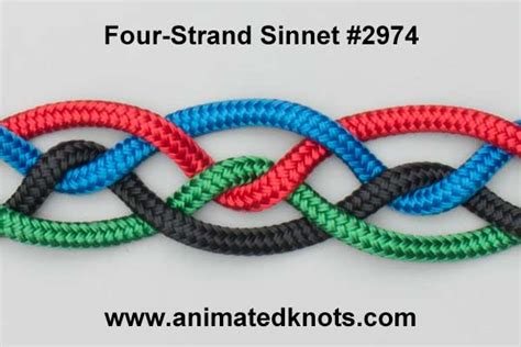 It's better to start with more paracord than you need than end up. Four Strand Sinnet #2974 in Knot List Life.