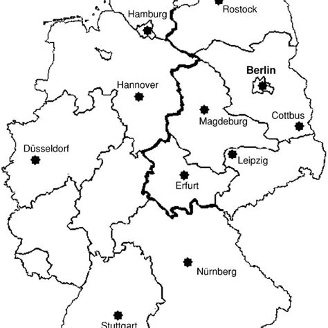 Coloring Map Cities Of Germany With Printable