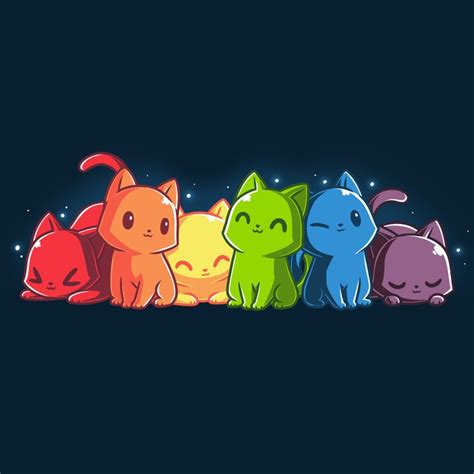 rainbow kitties funny cute and nerdy shirts teeturtle cute cartoon drawings cute drawings