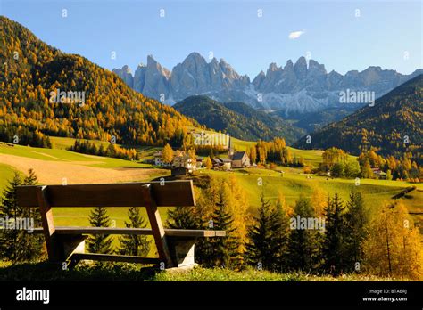 St Magdalena Church With Odle Massif Valle Di Funes Valley Dolomites