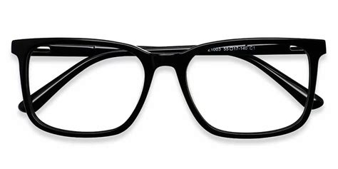 Z1003 Rectangle Black Eyeglasses Frames Leoptique