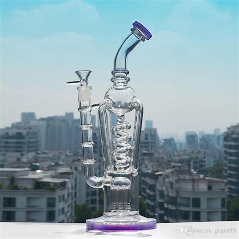2020 Heady Glass Bongs Bubbler With Coil Perc Water Pipes Shisha Hookah Oil Rigs For Smoking