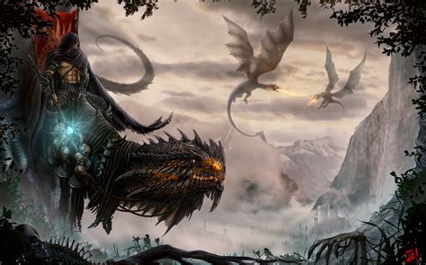 Dragons Illustration Dragon Fantasy Art Skull Hd Wallpaper