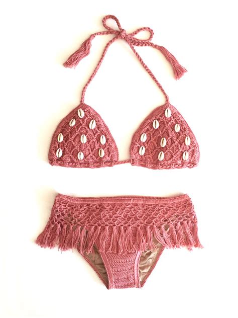 Womens Crochet Swimwear Mermaid Shell Bikini Top Anna Kosturova