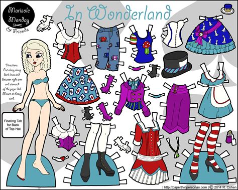 Margot In Wonderland Full Color Paper Doll To Print Paper Thin