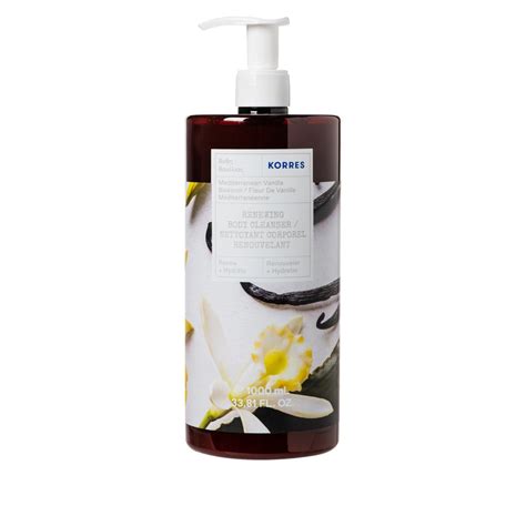 Korres 1 Liter Mediterranean Vanilla Renewing Body Cleanser 9749733 Hsn