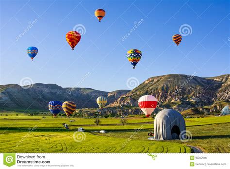 Hot Air Balloons Fly Over Cappadocia Cappadocia Is Known