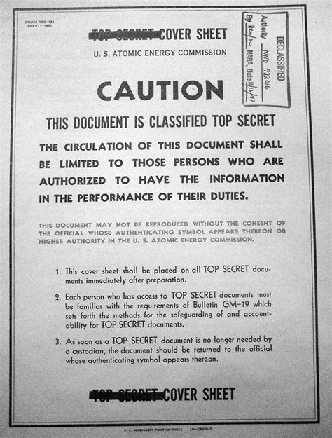 Aec Top Secret Cover Sheet A Top Secret Cover Sheet From Flickr