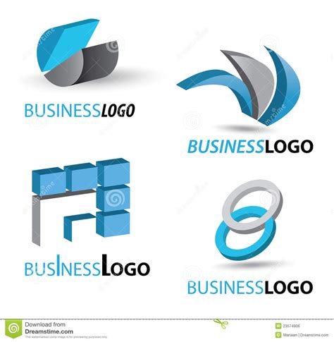 Business Logo Set Stock Vector Illustration Of Stylish 23574906