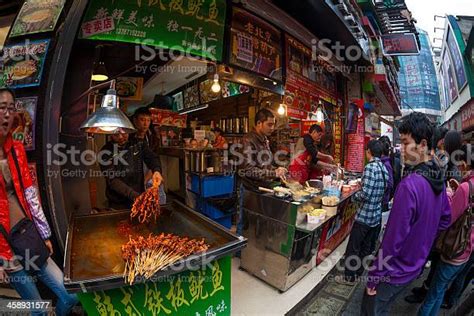 Pasar Jalanan Changsa Cina Foto Stok Unduh Gambar Sekarang