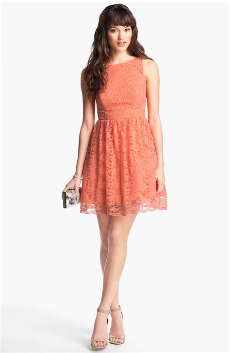 Way In Cutout Lace Skater Dress Juniors Nordstrom