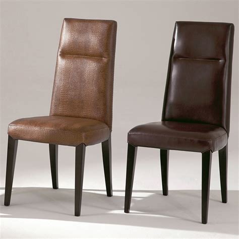 I don't need them anymore Clio Brown Leather Dining Chair - Robson Furniture
