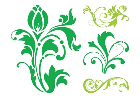 Floral Silhouettes Set Download Free Vector Art Stock Graphics And Images