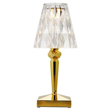 Kartell Battery Lamps In Metallic Gold By Ferruccio Laviani For Sale At