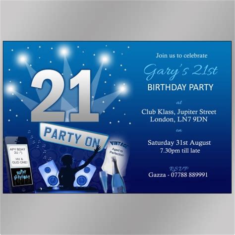 21st Birthday Invitations For Guys Birthdaybuzz