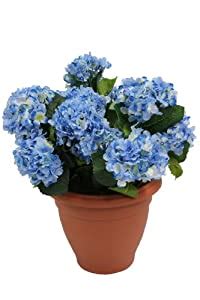 Artificial outdoor plants and flowers provide an excellent alternative to live foliage. Artificial Blue Hydrangea Flower Plant Bush Shrub in ...
