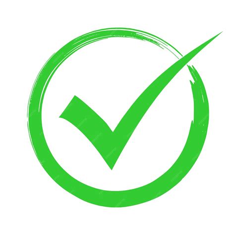 Groen Vinkje Pictogram Symbool Logo In Een Cirkel Vink Symbool Groene