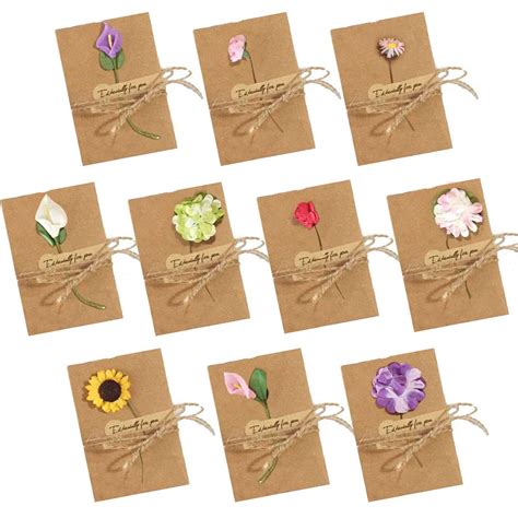 Buy Johouse Holiday Cards Dried Flowers Greeting Cards 50pcs Handmade