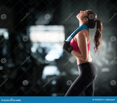Woman After Gym Workout Stock Image Image Of Fitness 93450319