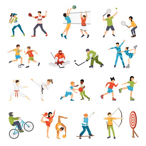 Kids Sport Icons Set 484108 Vector Art At Vecteezy