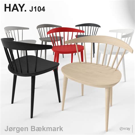 With its wide back and seat combined with the light, vertical graphic expression, j104 resembles a cross between a dining chair and an easy chair. HAY J104 Chair 3D asset | CGTrader