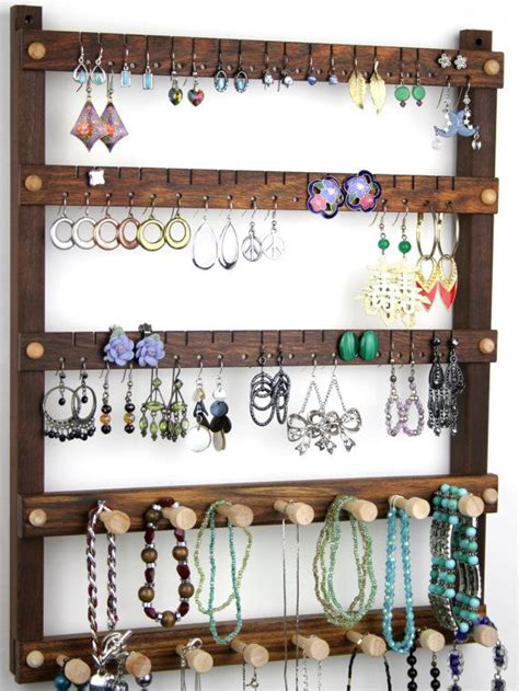 Jewelry Holder Earrings Holder Hanging Wood Caribbean | Etsy | Diy jewelry holder, Jewelry ...
