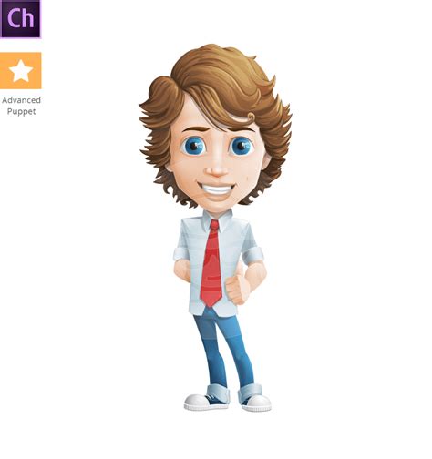Young Business Boy Adobe Character Animator Puppet Puppets Custom
